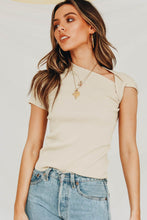 Load image into Gallery viewer, A Band Member Ribbed Top // Natural