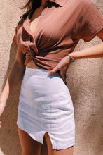 Load image into Gallery viewer, VG Fair Game Mini Skirt // White