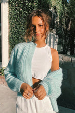Load image into Gallery viewer, Saturday In L.A Button Front Knit Cardigan // Sky