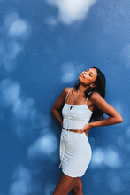 Load image into Gallery viewer, VG Coastline Knit Mini Skirt // Sky