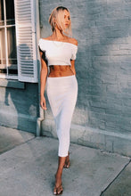 Load image into Gallery viewer, VG Watch The Runway Ribbed Tie Back Top // White
