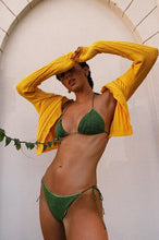 Load image into Gallery viewer, Power Shift Button Front Knit Top // Yellow