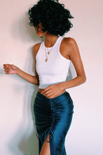 Load image into Gallery viewer, Golden Line Ribbed Top // White
