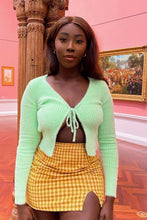 Load image into Gallery viewer, VG Switch Up Tie Front Knit Top // Lime
