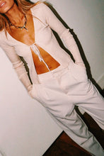 Load image into Gallery viewer, VG Undercover Tie Front Knit Top // Natural