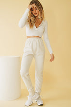 Load image into Gallery viewer, Emily Button Front Knit Top // White
