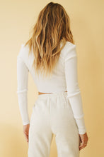 Load image into Gallery viewer, Emily Button Front Knit Top // White

