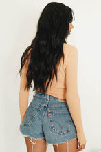 Load image into Gallery viewer, For Love Button Front Knit Top // Apricot
