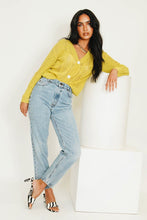 Load image into Gallery viewer, French River Button Front Knit Top // Mustard
