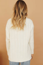 Load image into Gallery viewer, Ebony Button Front Knit Top // Cream
