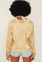 Load image into Gallery viewer, Of The Night Button Front Shirt // Gold
