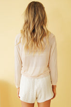 Load image into Gallery viewer, Less Is More Tie Front Knit Top // Natural
