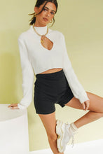 Load image into Gallery viewer, Hold On Tie Back Knit Top // White
