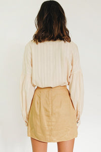 After Thought Button Front Shirt // Natural