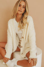 Load image into Gallery viewer, Vineyards Button Front Knit Cardigan // Cream
