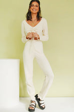 Load image into Gallery viewer, Wine &amp; Late Nights Knit Pants // Cream
