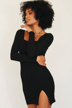 Load image into Gallery viewer, Kendall Ribbed Mini Dress // Black
