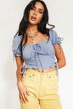 Load image into Gallery viewer, Unwritten Rules Tie Front Top // Lake
