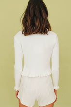 Load image into Gallery viewer, At First Sight Button Front Knit Top // White
