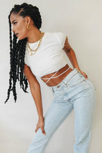 Load image into Gallery viewer, Sunrise To Sunset Tie Top // White
