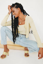 Load image into Gallery viewer, New York Girl Ribbed Knit Set // Lemon
