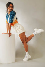 Load image into Gallery viewer, Around The Block Denim Shorts // Cream
