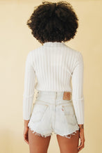 Load image into Gallery viewer, Hey You Ribbed Knit Top // White
