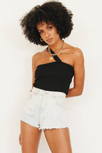 Load image into Gallery viewer, These Nights One-Shoulder Knit Top // Black
