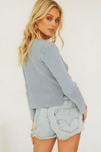 Load image into Gallery viewer, Warm Nights Button Front Knit Top // Lake
