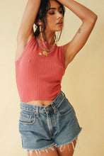 Load image into Gallery viewer, Wake Up Ribbed Knit Top // Hot Pink
