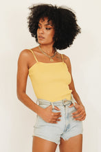 Load image into Gallery viewer, Texas Sun Ribbed Knit Cami // Mustard
