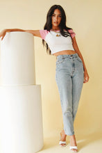 Load image into Gallery viewer, Step Back Ribbed Top // Pink
