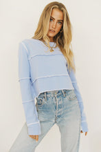 Load image into Gallery viewer, Looking Back Top // Sky
