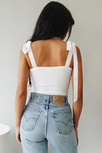 Load image into Gallery viewer, Under The Sun Tie Top // White
