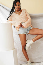 Load image into Gallery viewer, Just A Feeling Button Front Knit Top // Apricot
