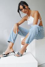 Load image into Gallery viewer, Glass Of Wine Tie Back Halter Top // White
