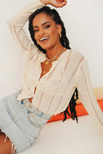 Load image into Gallery viewer, Paris Is Burning Button Front Knit Top // Nude
