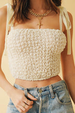 Load image into Gallery viewer, VG Tan Lines Ruched Tie Top // Cream

