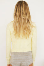 Load image into Gallery viewer, New Mantra Button Front Knit Top // Lemon
