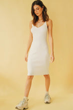 Load image into Gallery viewer, Vacay Style Knit Midi Dress // White
