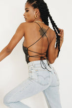 Load image into Gallery viewer, Backstage Pass Tie Back Top // Black
