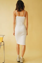 Load image into Gallery viewer, Vacay Style Knit Midi Dress // White
