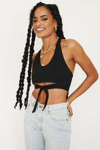Load image into Gallery viewer, Behind The Scenes Halter Top // Black
