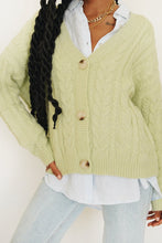 Load image into Gallery viewer, Straight To Paris Button Front Knit Cardigan // Sage
