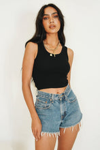 Load image into Gallery viewer, Talk To You Ribbed Top // Black
