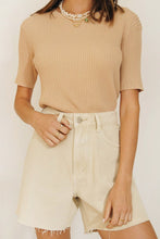Load image into Gallery viewer, Private Islands Ribbed Knit Top // Sand
