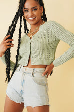 Load image into Gallery viewer, The Sunday Button Front Knit Top // Sage
