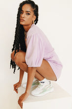 Load image into Gallery viewer, Flowers &amp; Wine Knit Shorts // Lilac
