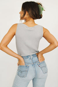 Our Town Knit Top // Grey