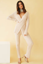 Load image into Gallery viewer, La Mer Ribbed Knit Pants // Natural
